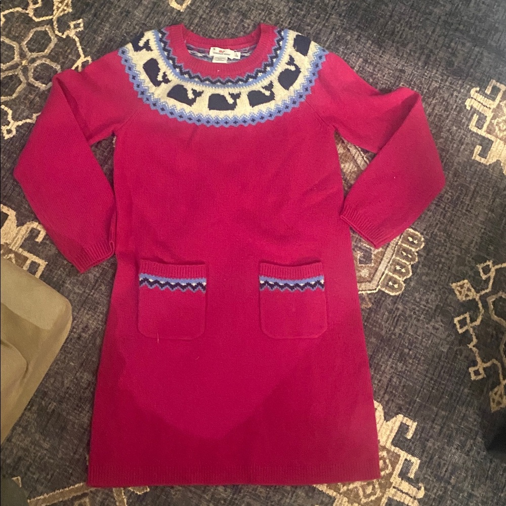 Vineyard Vines girls sweater dress Sz 14
